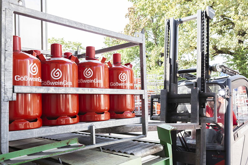 Gasflaschen auf dem Auto