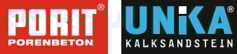 Porit-Porenbeton. Unika-Kalksandstein