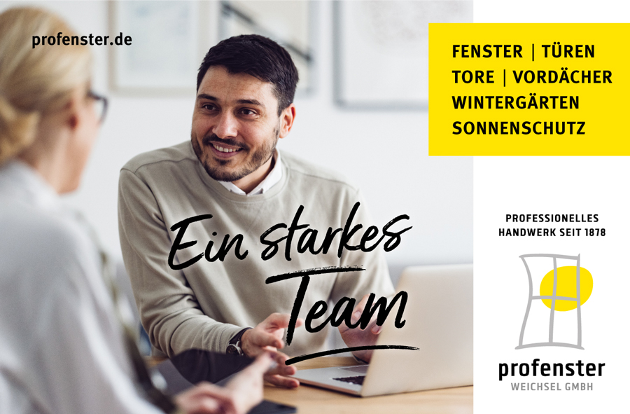Fenster Türen - Tore Vordächer Wintergärten Sonnenschutz - Professionelles Handwerk seit 1878 - Mitarbeiter der Firma Profenster Weichsel GmbH - Ein starkes Team