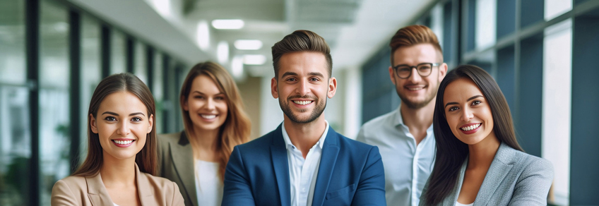Mitarbeiter der Volksbank Düsseldorf Neuss, Wir freuen  uns auf Sie - Moderne Arbeitszeiten, Work-Life-Balance, Zukunftsfähigkeit