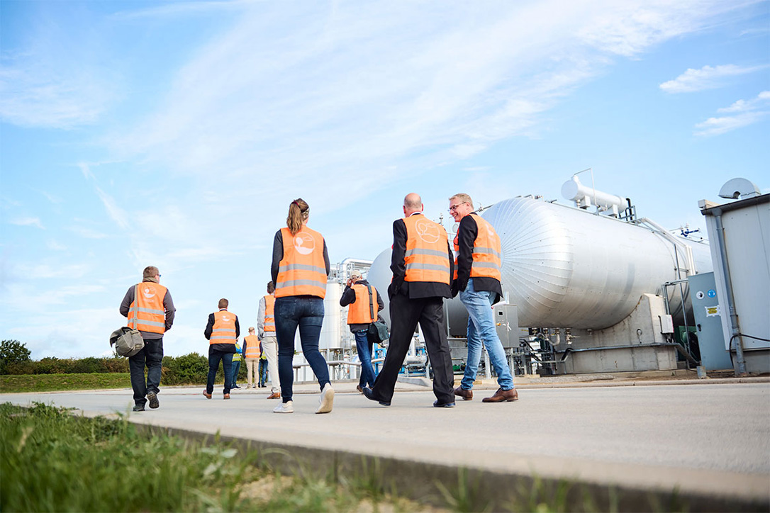 Mitarbeiter der Firma Envitec Biogas