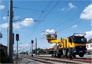 Eisenbahn und Gabelstapler