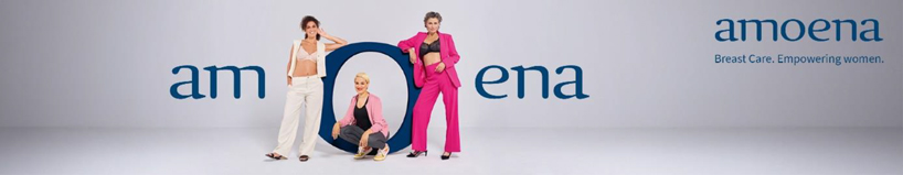 Amoena - Breast Care. Empowering women. Modefrau bei Foto-Shooting