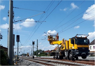 Eisenbahn und Gabelstapler