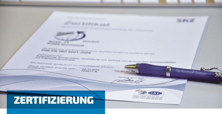 ZERTIFIZIEUNG - Mitarbeiter des Kunststoff-Zentrums