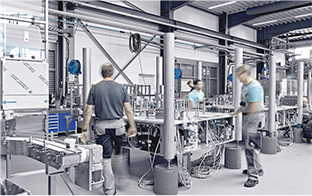 Produktionsmitarbeiter der Firma GRUNWALD GMBH