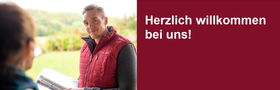 Zusteller und Kunden