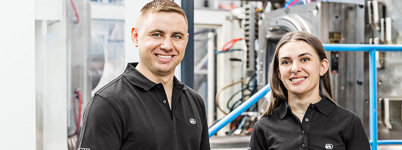 Manager und Lagerfachkraft der Firma Bock GmbH & Co. KG