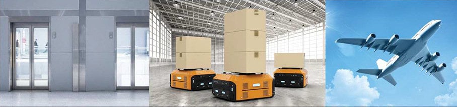 Heidrive GmbH Produkt, Produktionshalle, Flugzeug, Roboten und Lager