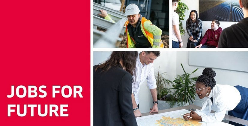 Mitarbeiter aus verschiedenen Branchen der Firma BELECTRIC - Jobs for future